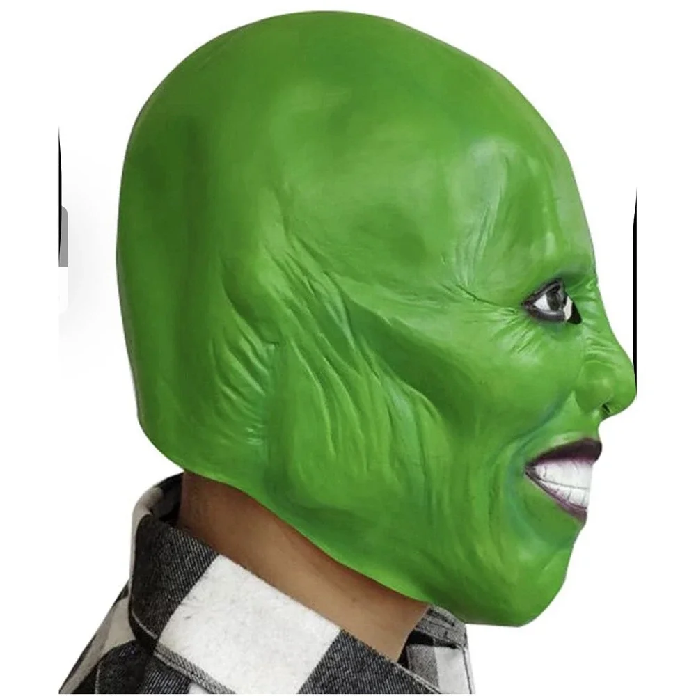 Jim Carrey The Mask Movie Creepy Green Cosplay Headgear Halloween Memorabilia
